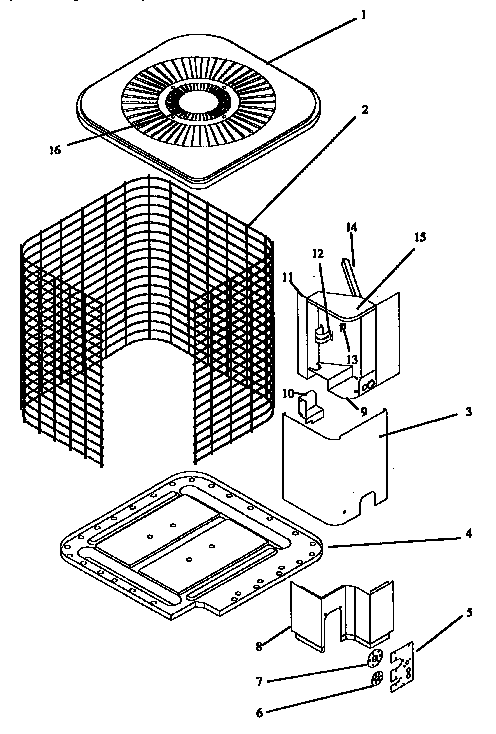 ICP CH5042VKB5 non-functional parts diagram