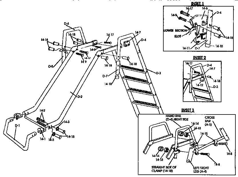 Hedstrom 4-3899 slide hardware diagram