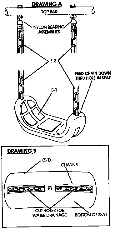 Hedstrom 4-3899 swing assembly diagram
