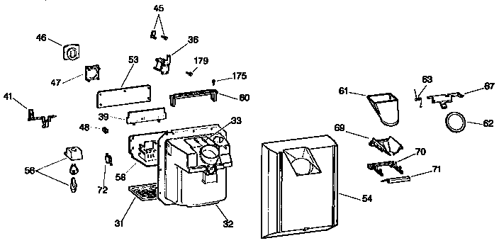 Kenmore 3639534753 dispenser diagram