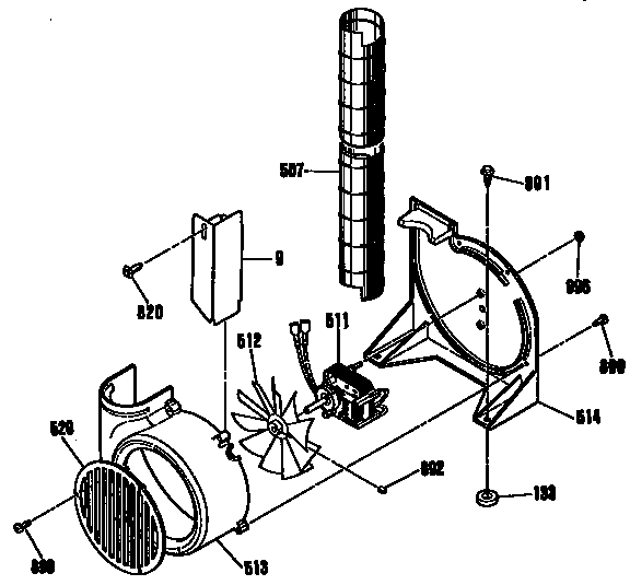Kenmore 9114674990 blower section diagram
