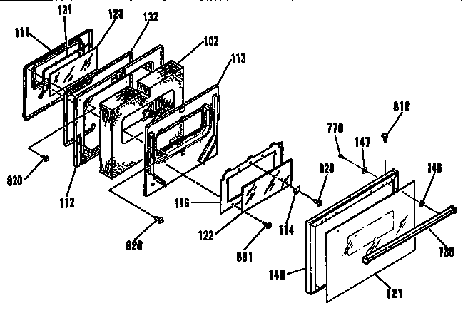 Kenmore 9114674990 door section diagram