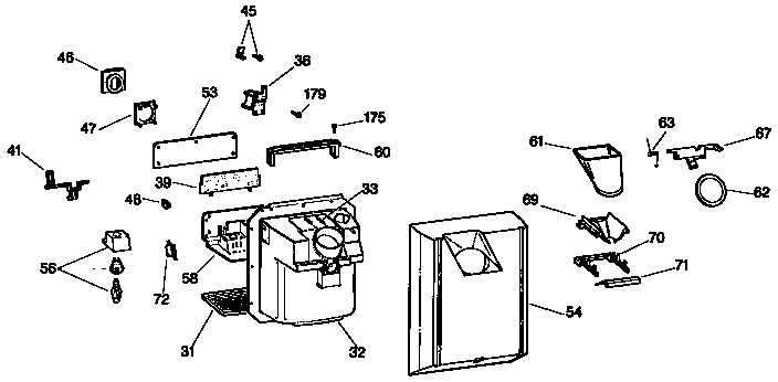 Kenmore 3639534853 dispenser diagram