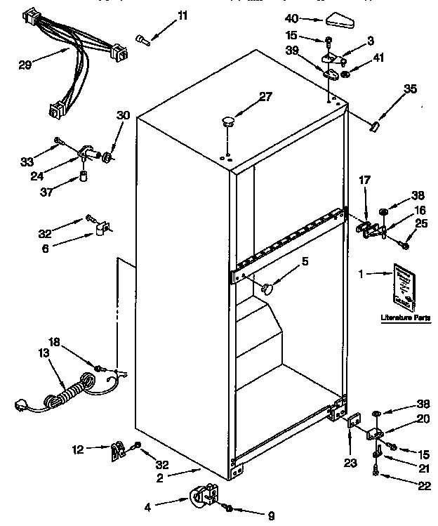 Kenmore 1069344790 cabinet parts diagram