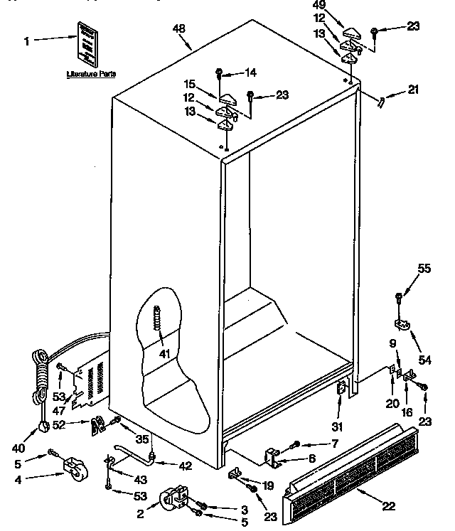 Kenmore 1069545781 cabinet diagram