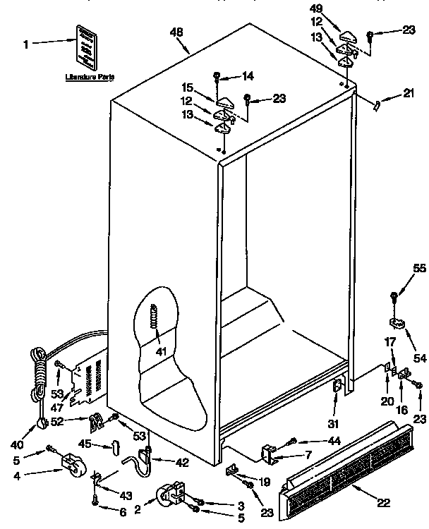 Kenmore 1069542921 cabinet diagram
