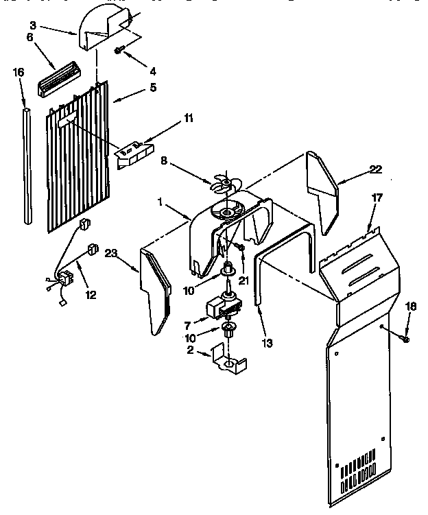 Kenmore 1069542921 air flow diagram