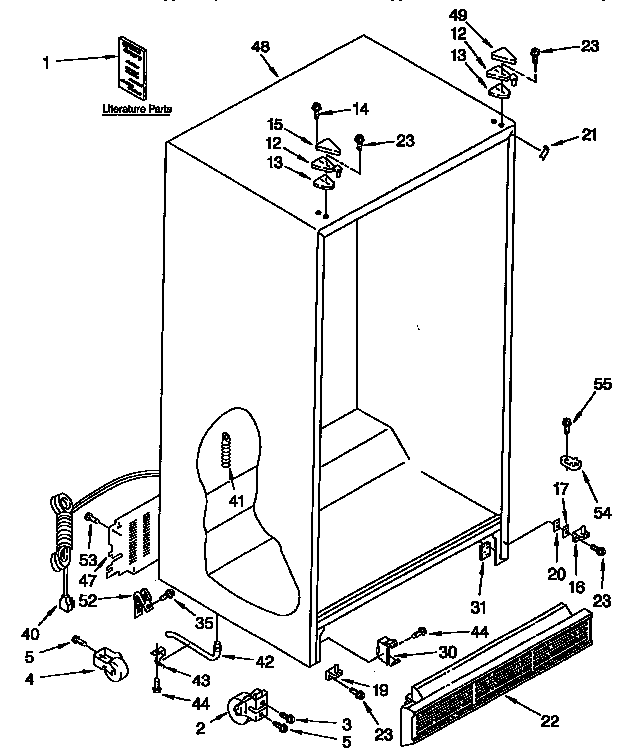 Kenmore 1069547611 cabinet diagram