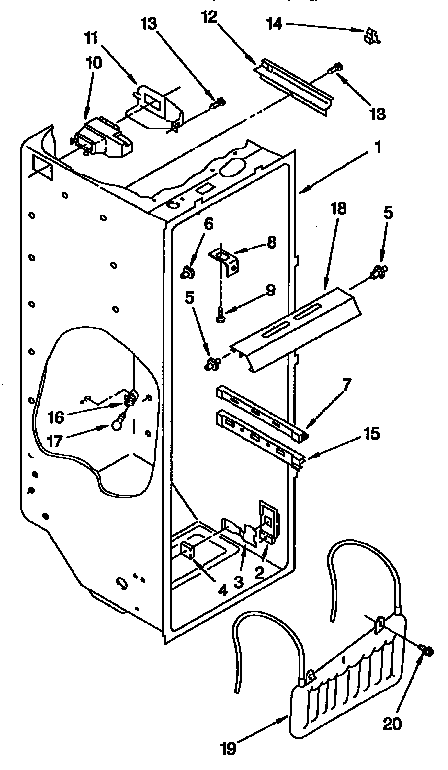 Kenmore 1069547611 refrigerator diagram