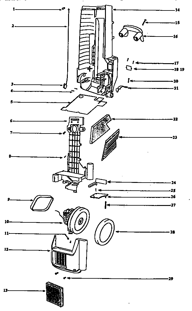 Eureka SC6484A/AT filter assembly diagram