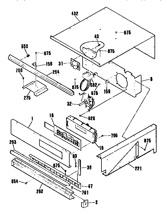 Kenmore 9114803591 main top section diagram
