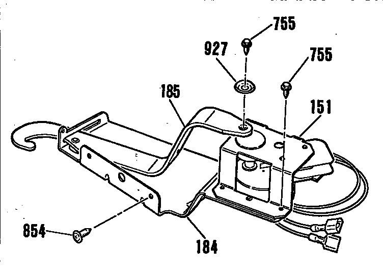 Kenmore 9114803591 door lock section diagram