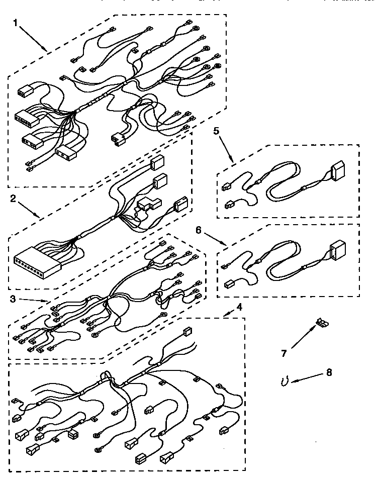 KitchenAid KERH507YWH1 wiring harness diagram