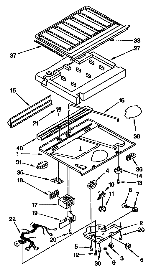 Kenmore 1069642290 compartment separator diagram