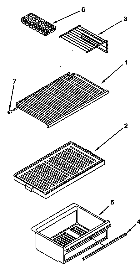 Kenmore 1069642290 shelves and accessories diagram