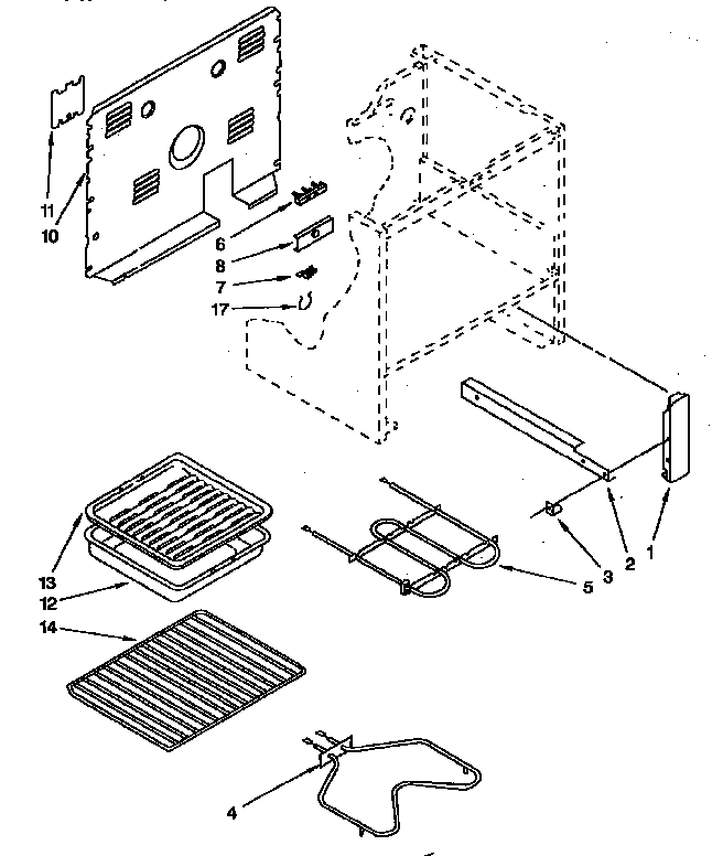 Whirlpool RF3020XYN1 external oven diagram
