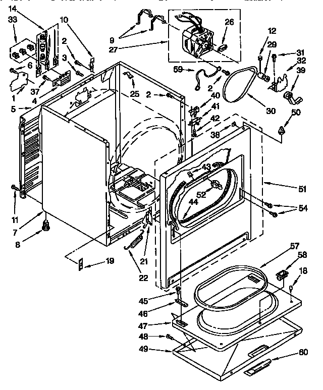 Kenmore 11096573000 cabinet diagram
