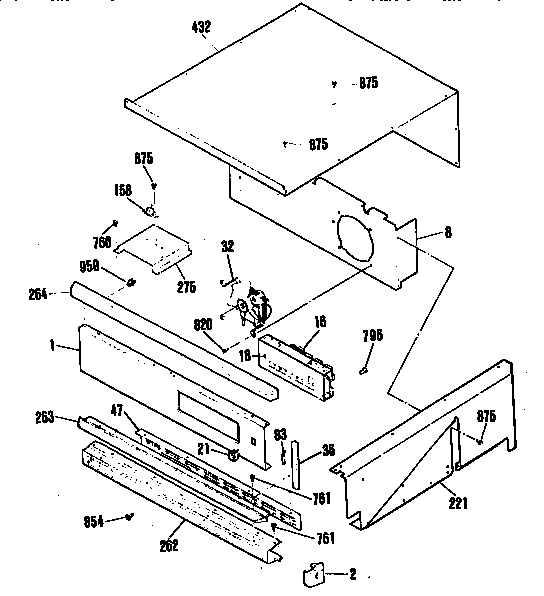 Kenmore 9114712995 control panel section diagram