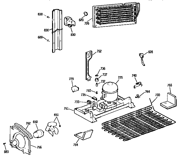 Kenmore 3639638519 unit diagram