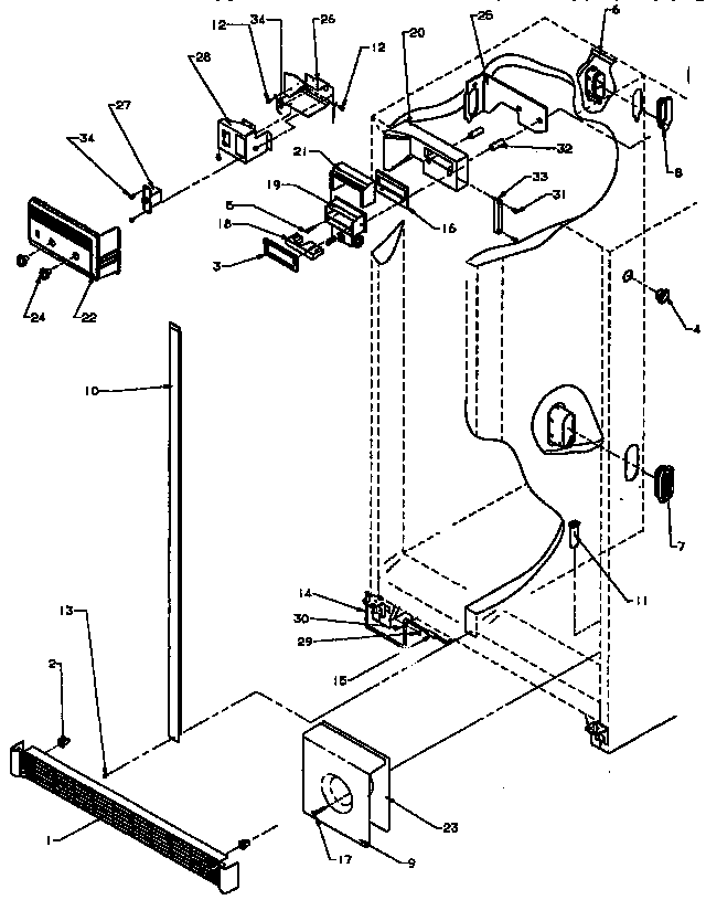 Amana SXD25A-P1162436W air flow diagram