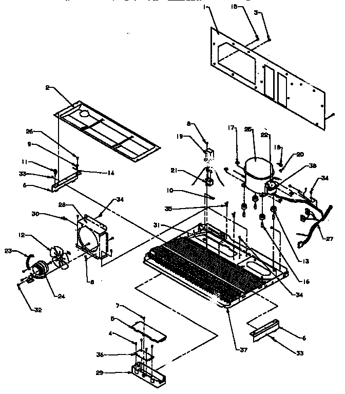 Amana SXD25A-P1162436W unit parts diagram