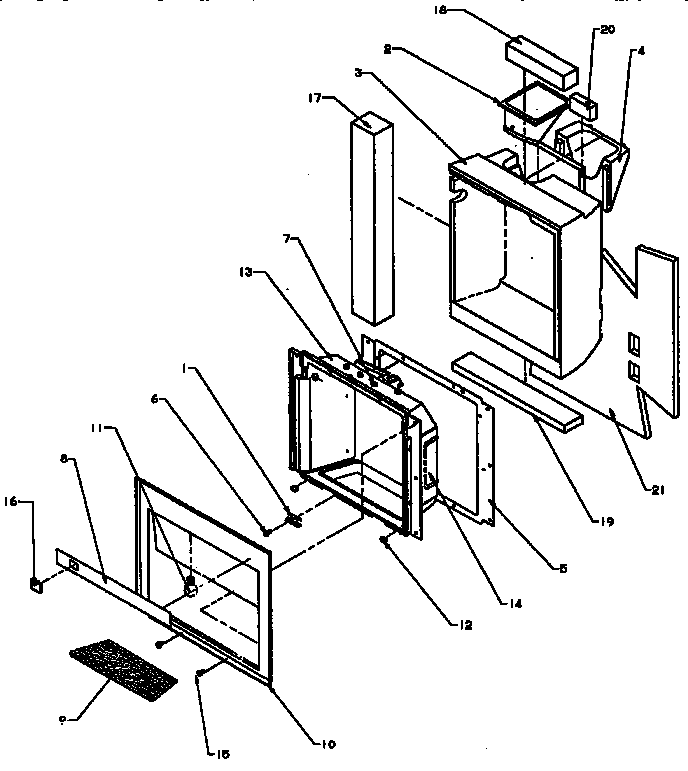 Amana SXD25A-P1162436W ice and water cavity diagram