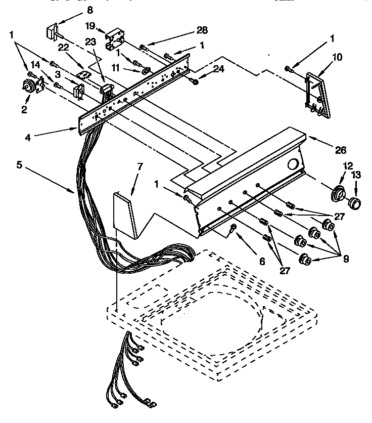 Kenmore 11092585800 control panel diagram
