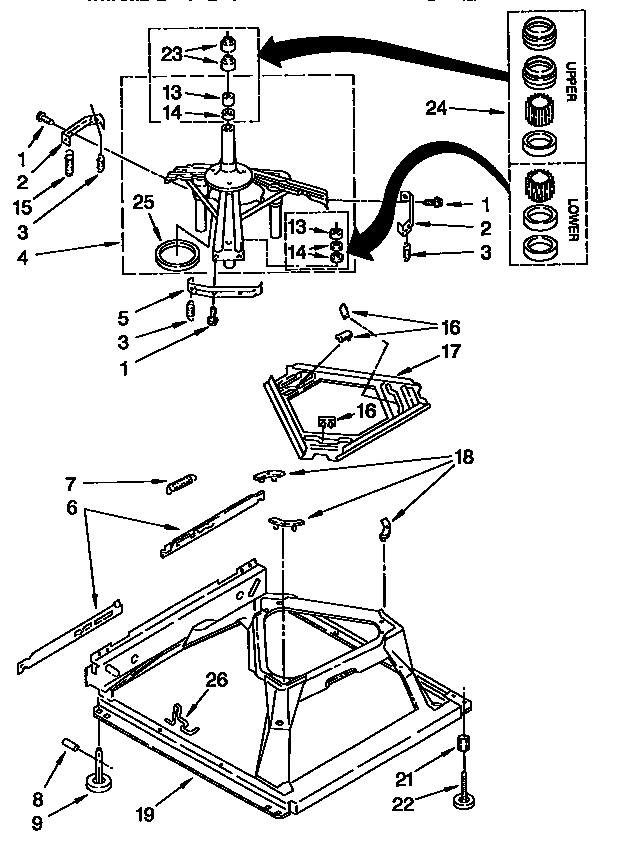 Kenmore 11092585800 machine base diagram