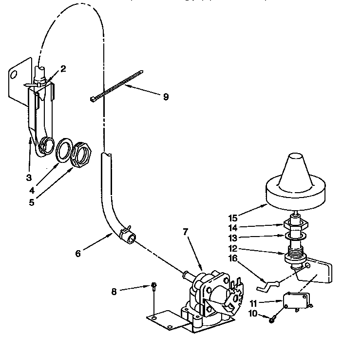 Kenmore 665KUDI23HB0 fill and overfill parts diagram