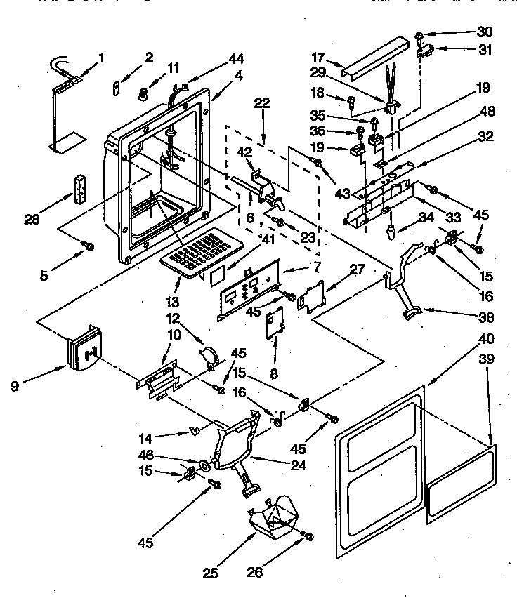 Whirlpool ED22DCXBB00 dispenser diagram