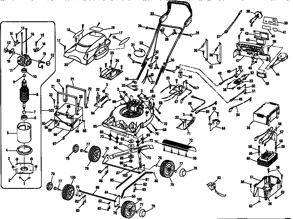 Craftsman 315370270 main frame diagram