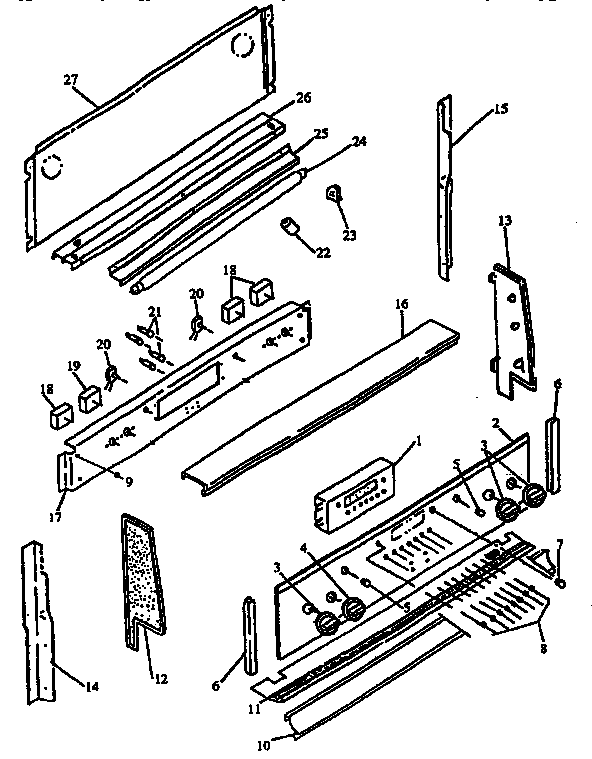Amana ARH660E-P1167404SE backguard parts diagram