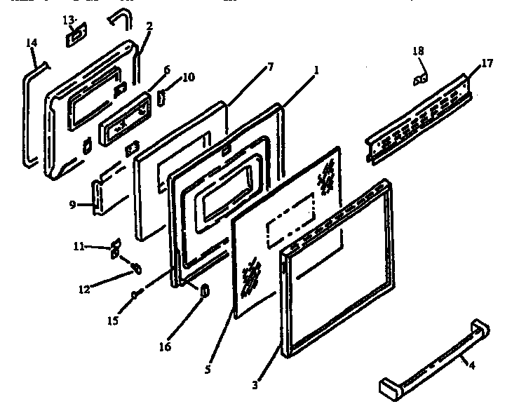 Amana ARH660E-P1167404SE oven door diagram