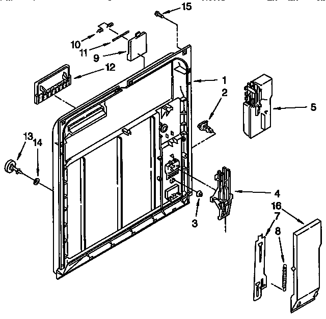 Kenmore 6651684990 inner door parts diagram