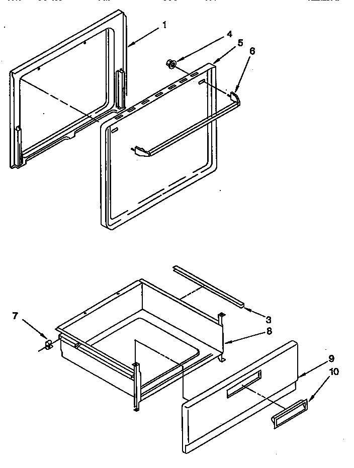 Kenmore 664RF3020XYW0 door and drawer diagram