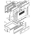 Kenmore 664KERH507YWH0 door and drawer diagram