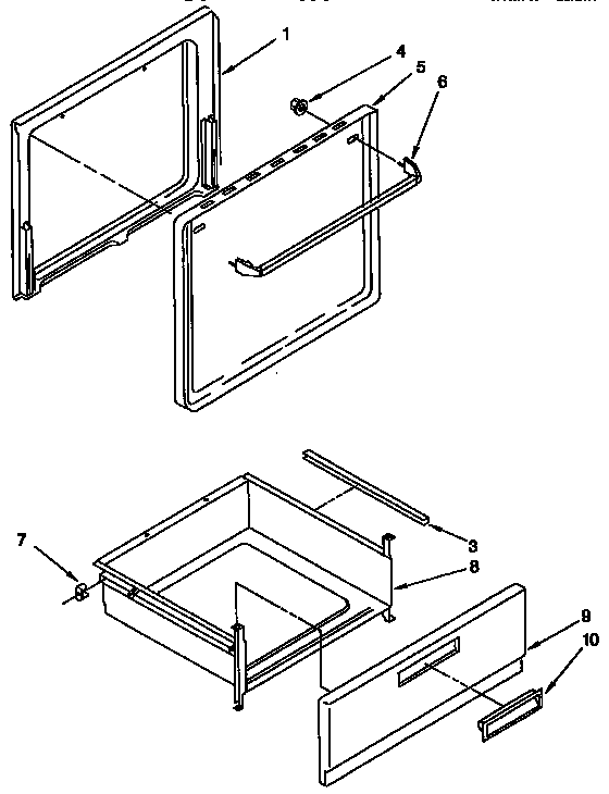 Kenmore 664RF3020XYW2 door and drawer diagram