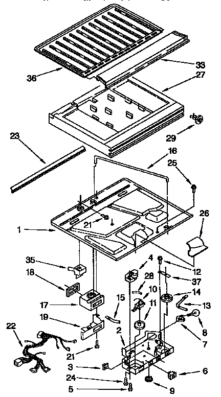 Whirlpool ET25DMXBW00 compartment separator diagram