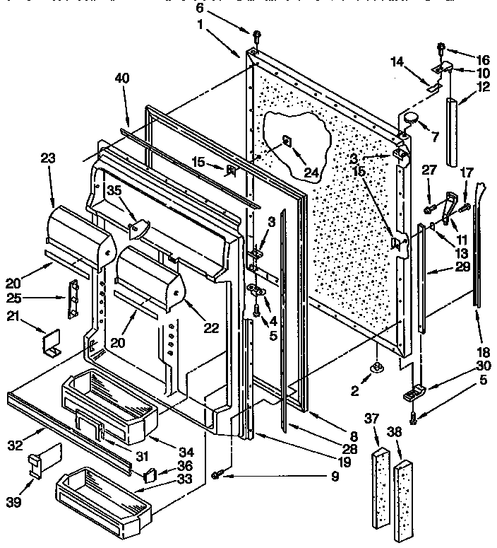 Whirlpool ET25DMXBW00 refrigerator diagram