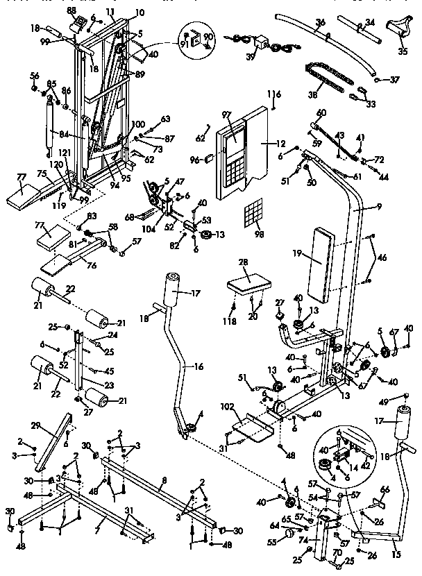 Proform DR852040 replacement parts diagram