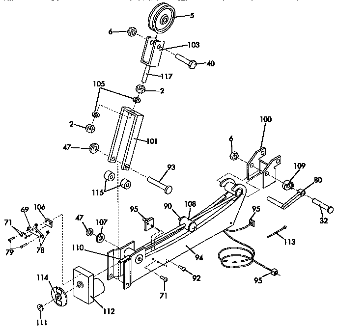 Proform DR852040 weight mechanism assembly diagram