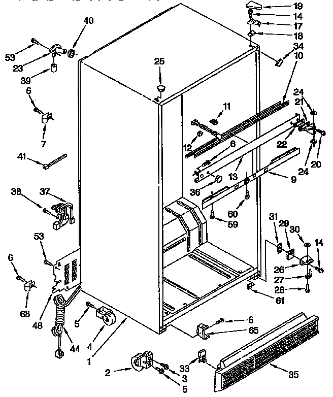 Whirlpool ET22PKXAN00 cabinet diagram