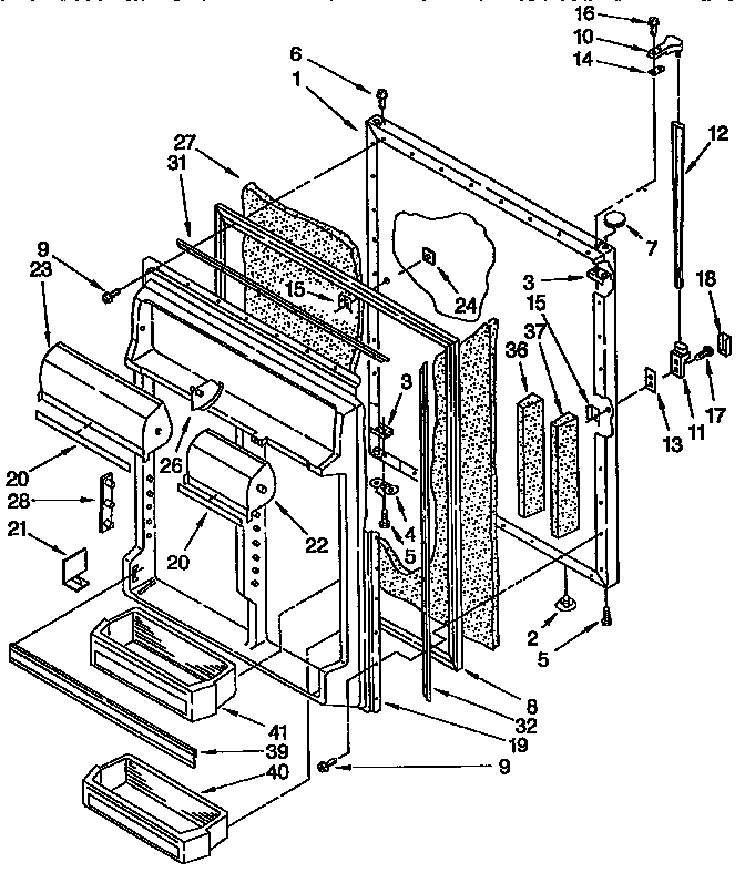 Whirlpool ET22PKXAN00 refrigerator door diagram