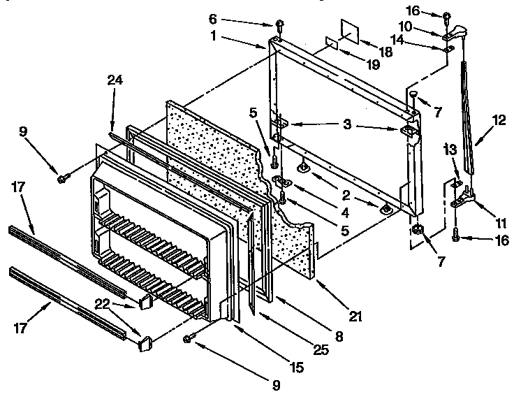 Whirlpool ET22PKXAN00 freezer door diagram