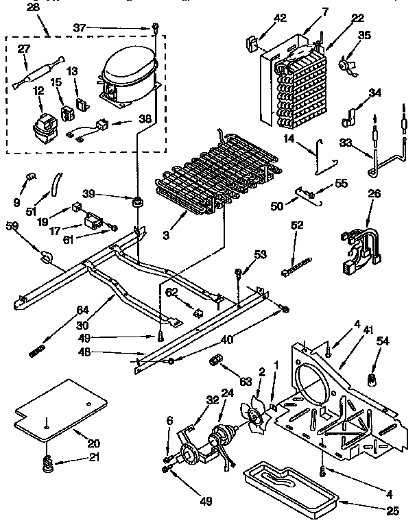 KitchenAid KSPS22QBWH00 unit parts diagram