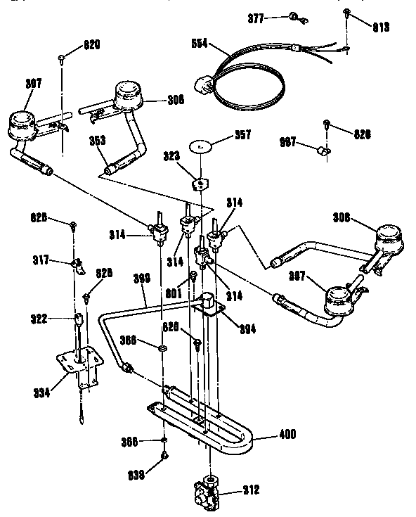 Kenmore 9113302192 burner section diagram