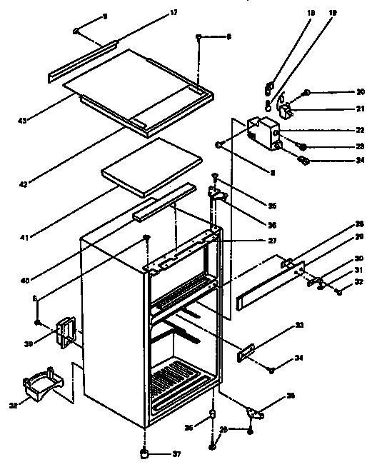 Kenmore 5649932910 cabinet parts diagram