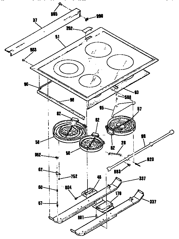 Kenmore 9114672994 main top section diagram