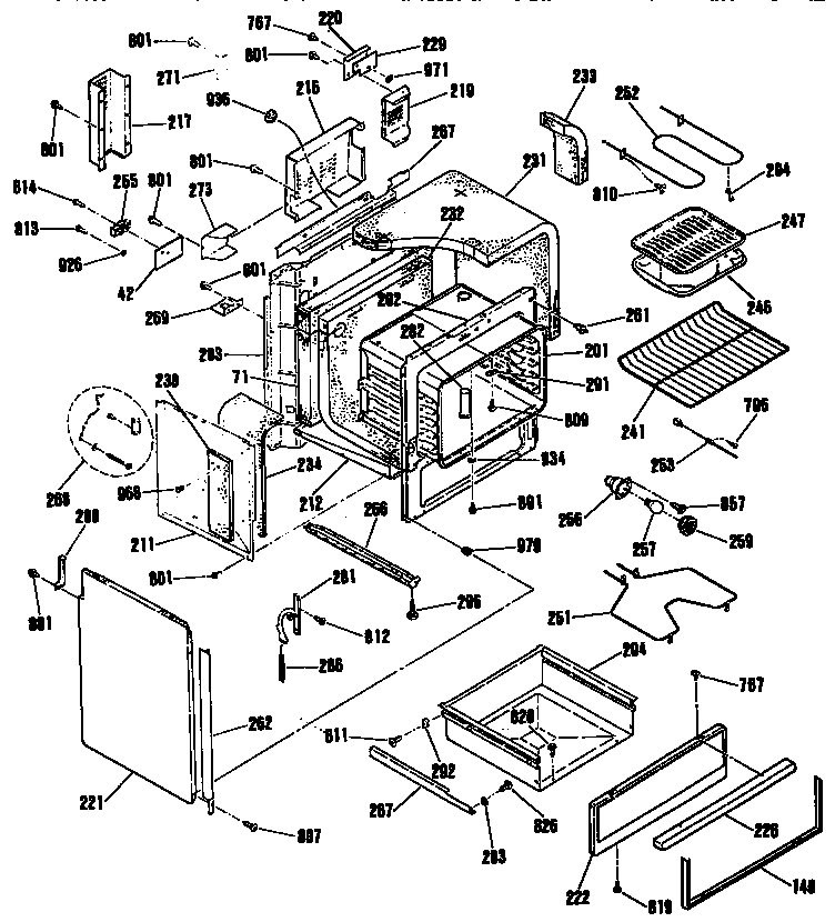 Kenmore 9114672994 body section diagram