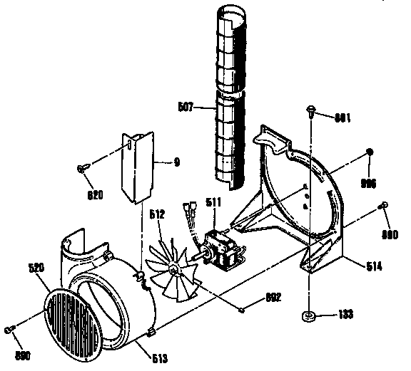 Kenmore 9114672994 blower section diagram
